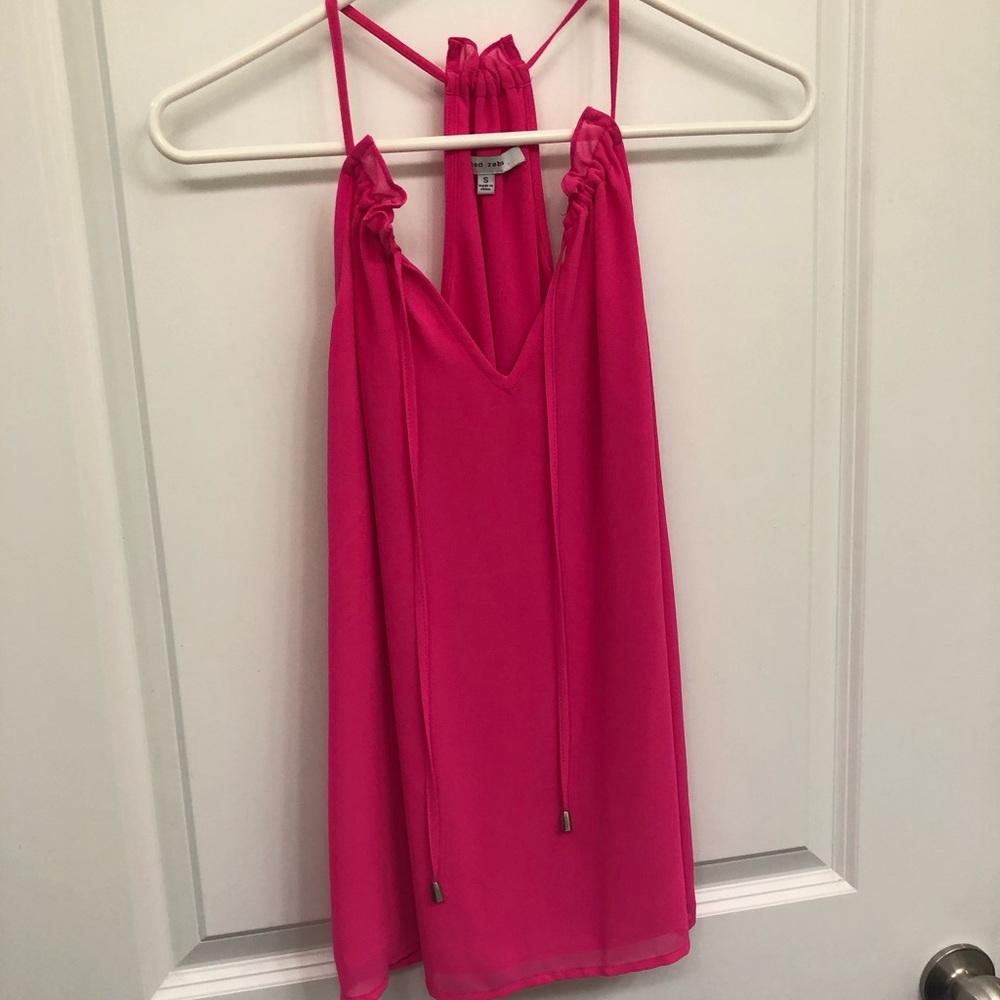 Naked Zebra hot pink tank top
